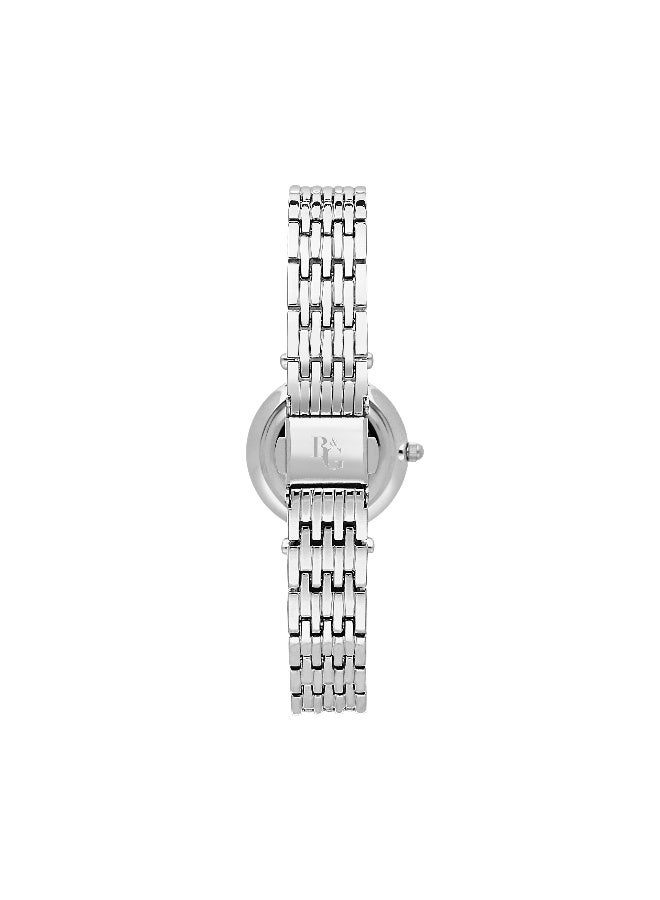 B&G Women's Blue Round Analog Dial with Silver Alloy Band Watch - 28mm - R3853302512 - Image 4