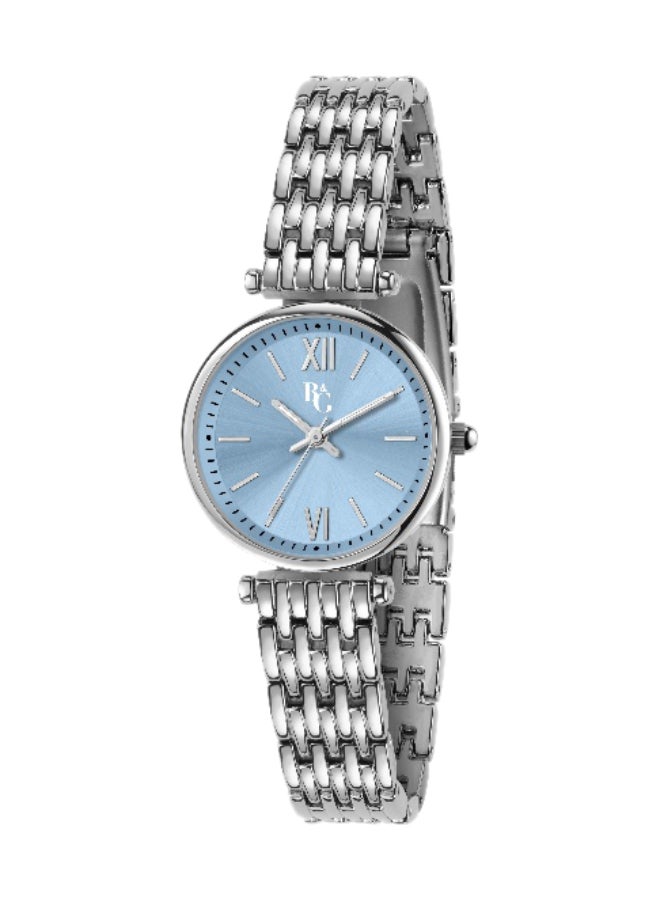 B&G Women's Blue Round Analog Dial with Silver Alloy Band Watch - 28mm - R3853302512 - Image 1