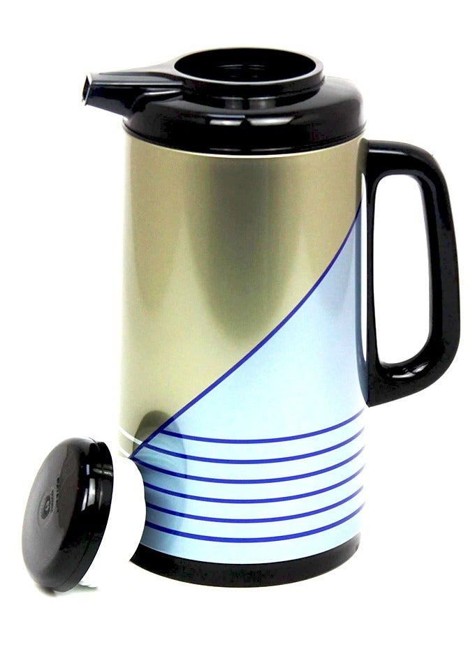 Peacock Vacuum Flask Tea Coffee Glass Liner Thermos Japan Made 138 Blue 1.9Ltr  - Image 2