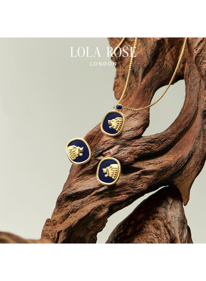 LOLA ROSE لولا روز سلسلة الأسد الذهبي للأقراط المرصعة بالأحجار الكريمة للنساء، هدية عطلة للصديقة، هدية عيد ميلاد، هدية رأس السنة - Image 2