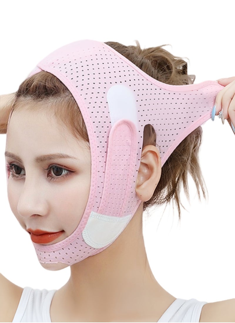 Generic - Sleeping Mask V Line Face Mask Slimming Strap Reusable Double Chin Reducer Facial Lifting Band with Chin Up Mask for Enhanced Contouring and Firming of the Jawline and Neck Area Sleeping Mask - Image 1