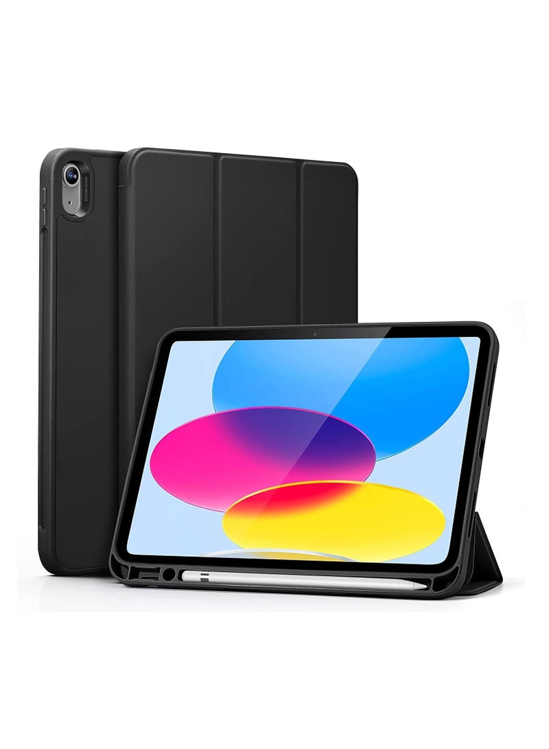 GENNEXT Protective Soft TPU Smart Trifold Stand with Pencil Holder Case Cover For iPad 10th Generation 10.9 Inch (2022) - Image 1