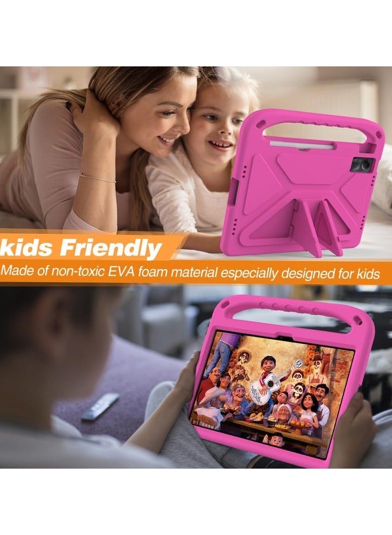 VKL Kids Case For Xiaomi Redmi Pad SE 11-Inch (2023), EVA Foam Lightweight Shockproof Duarable, Tablet Cover with Handle Stand Case For Children Firendly, Pink - Image 4