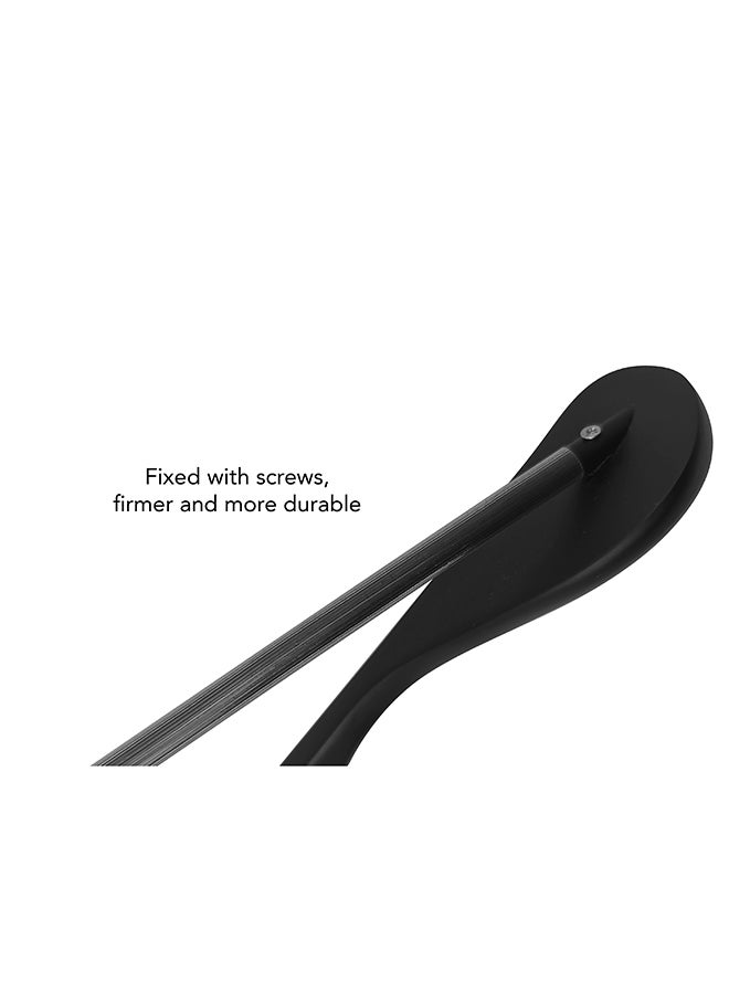 Noon East 6 Piece Wood Coat Hangers Jacket Outerwear and Shirt,with Extra-Wide Shoulder, 360 Degree Swivel Hooks & Anti-Slip Bar with Screw in Black, 23 x 45 cm - Image 5