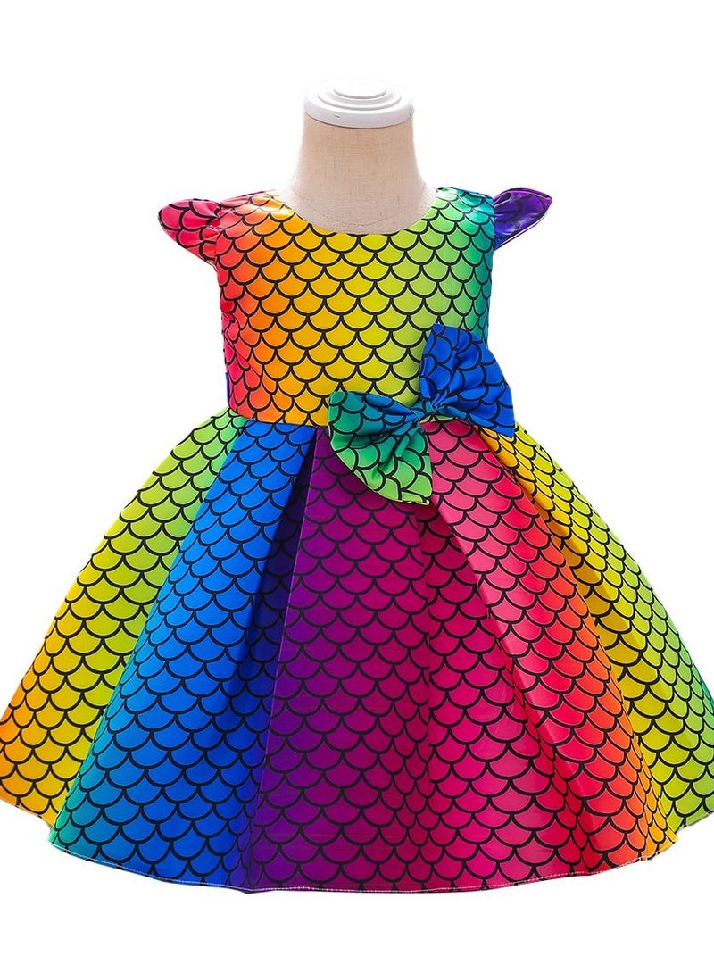 Loquat Princess Cap Sleeve Maxi Dress Multicolour - Image 1