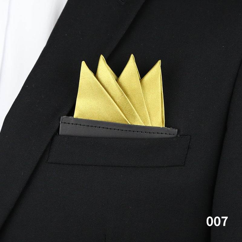 Men'S Pocket Square Business Accessory Suit Wedding Groom Solid Color Square Handkerchief Chest Square Small Square - Image 1