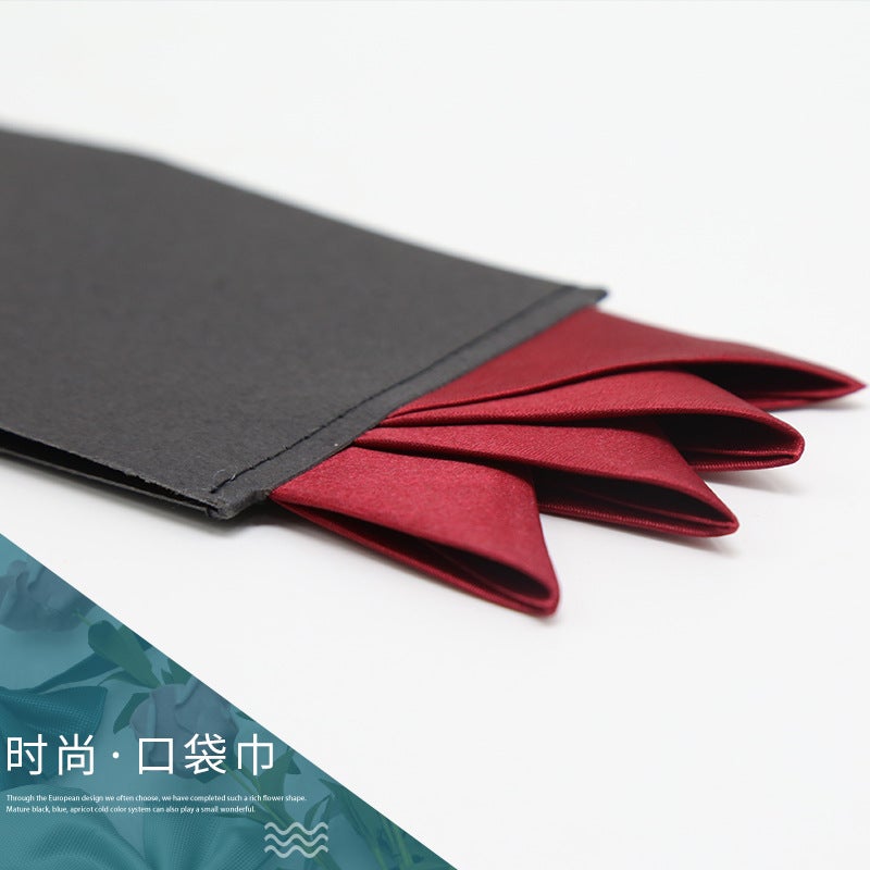Men'S Pocket Square Business Accessory Suit Wedding Groom Solid Color Square Handkerchief Chest Square Small Square - Image 5