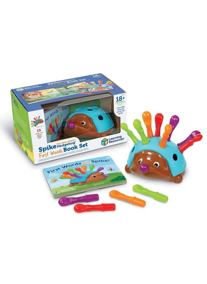 Learning Resources Spike The Fine Motor Hedgehog First Words Book Set Top Toddler Toys Fine Motor Fun Preschool Fine Motor Skills Toddler Activity 15 Pieces Age 18 Months+  - Image 1