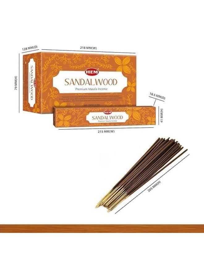 HEM HEM Sandalwood Incense Sticks 100g – Premium Aromatic Fragrance for Relaxation, Meditation, and Spiritual Purity – Long-Lasting, Eco-Friendly, and Handcrafted Agarbatti for Home & Office  - Image 3