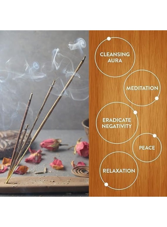HEM HEM Sandalwood Incense Sticks 100g – Premium Aromatic Fragrance for Relaxation, Meditation, and Spiritual Purity – Long-Lasting, Eco-Friendly, and Handcrafted Agarbatti for Home & Office  - Image 4