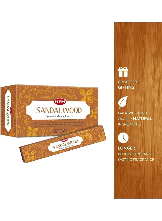 HEM HEM Sandalwood Incense Sticks 100g – Premium Aromatic Fragrance for Relaxation, Meditation, and Spiritual Purity – Long-Lasting, Eco-Friendly, and Handcrafted Agarbatti for Home & Office  - Image 5