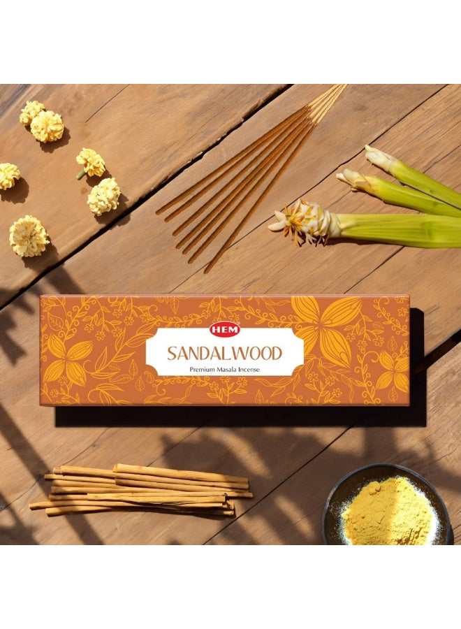 HEM HEM Sandalwood Incense Sticks 100g – Premium Aromatic Fragrance for Relaxation, Meditation, and Spiritual Purity – Long-Lasting, Eco-Friendly, and Handcrafted Agarbatti for Home & Office  - Image 2