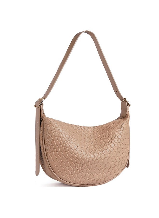 Bostanten Purses For Women Small Crossbody Bags Crescent Shoulder Bag Hobo Handbag With Adjustable Strap, Khaki  - Image 1
