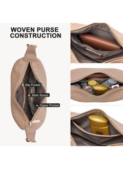 Bostanten Purses For Women Small Crossbody Bags Crescent Shoulder Bag Hobo Handbag With Adjustable Strap, Khaki  - Image 3