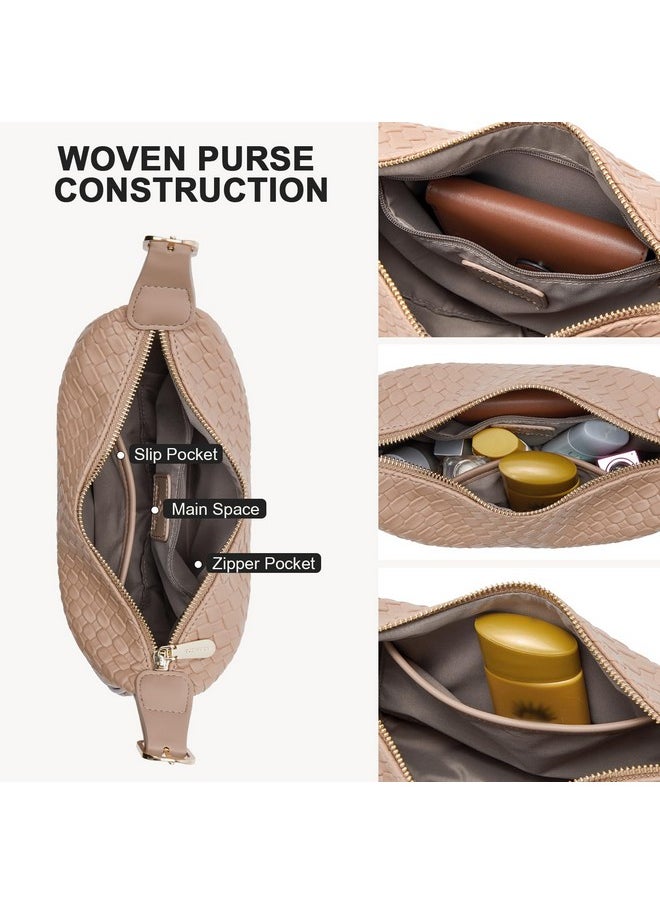 Bostanten Purses For Women Small Crossbody Bags Crescent Shoulder Bag Hobo Handbag With Adjustable Strap, Khaki  - Image 3