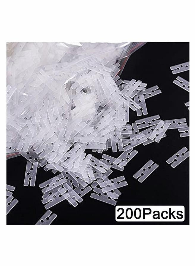 200 Pieces Balloon Clips Clear Plastic H Shape Tie Easy Sealing Balloons for Wedding Party Birthday Decoration - Image 1