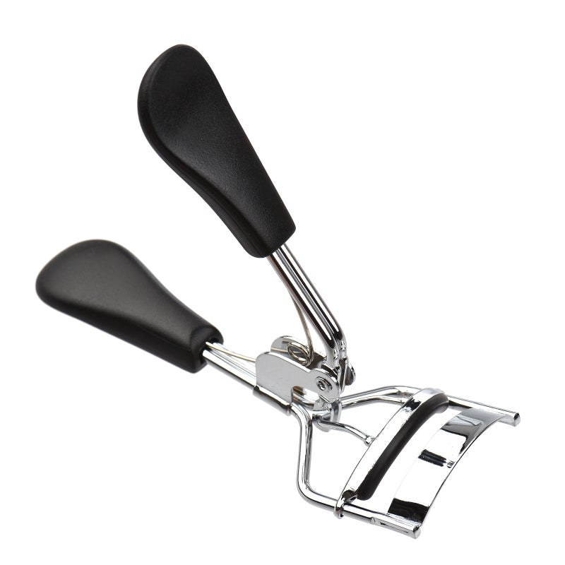 Eyelash Curler: Silver Stainless Steel & ABS Ergonomic Beauty Tool - Sturdy Durable Portable Lash Styling Tool for Beginner and Advanced Eye Makeup Users - Image 1