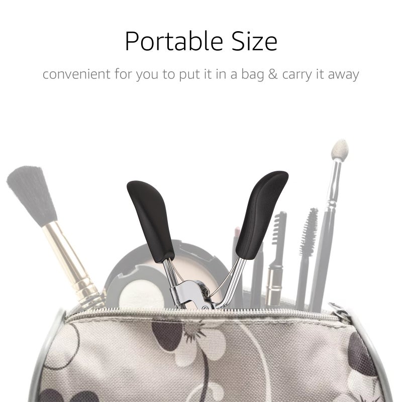 Eyelash Curler: Silver Stainless Steel & ABS Ergonomic Beauty Tool - Sturdy Durable Portable Lash Styling Tool for Beginner and Advanced Eye Makeup Users - Image 2