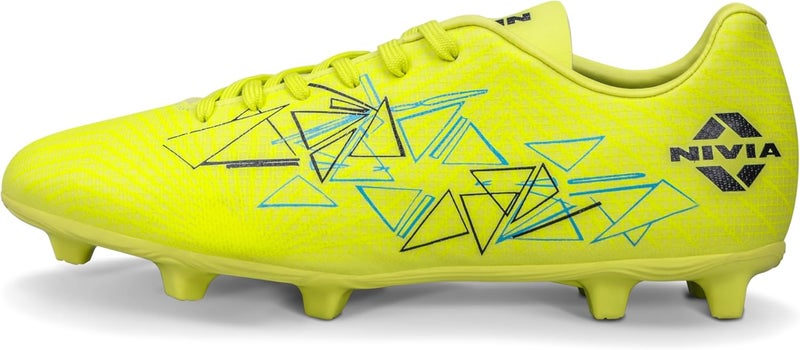 Nivia Carbonite 7.0 Football Stud for Men, TPU Sole with Synthetic Leather Upper, Die Cut Lightweight Insole, Ideal for Soft and Hard Grassy Ground Surfaces- UK07(Sunny Lime) - Image 1