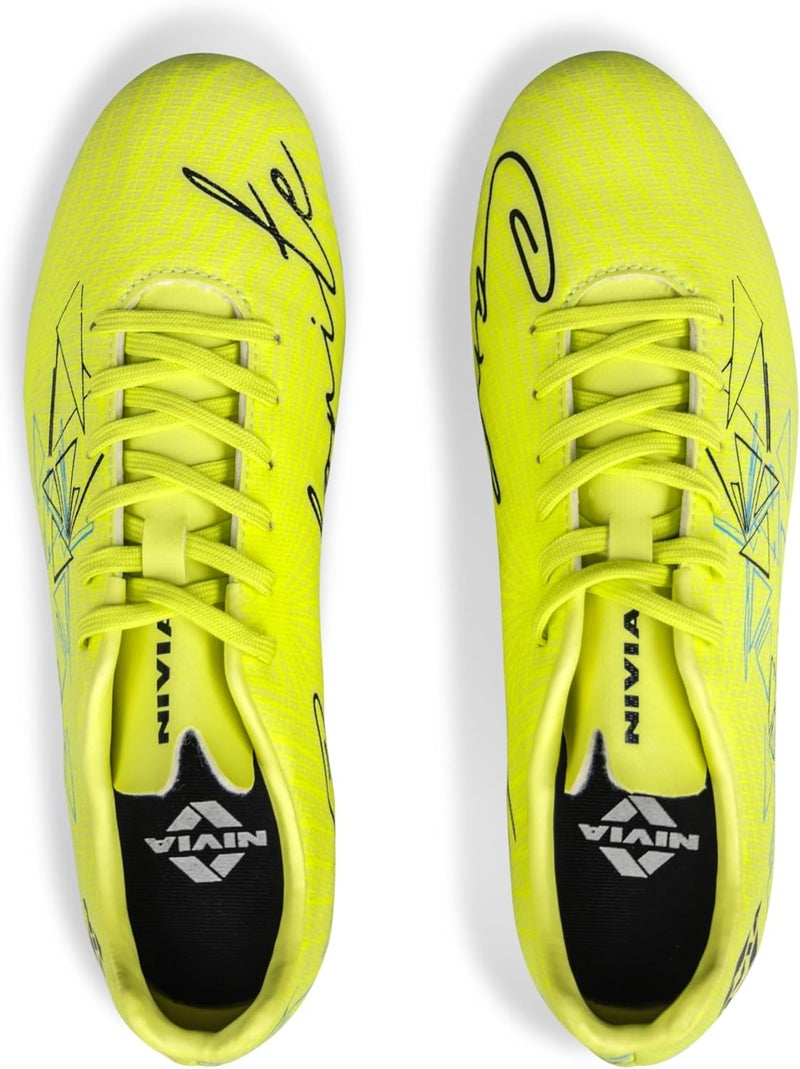 Nivia Carbonite 7.0 Football Stud for Men, TPU Sole with Synthetic Leather Upper, Die Cut Lightweight Insole, Ideal for Soft and Hard Grassy Ground Surfaces- UK07(Sunny Lime) - Image 4