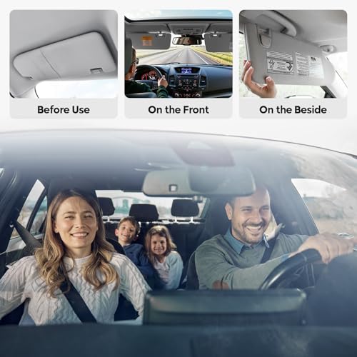 Dekalaii Right Passenger Side Gray Sun Visor with Light Fit for Mazda 3 2010 2011 2012 2013 with Makeup Mirror, Sunvisor Replacement for BBM2-69-320C-75 - Image 2