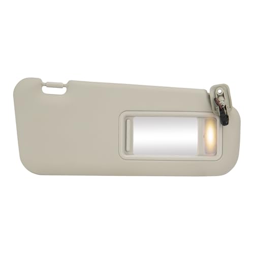 Dekalaii Right Passenger Side Gray Sun Visor with Light Fit for Mazda 3 2010 2011 2012 2013 with Makeup Mirror, Sunvisor Replacement for BBM2-69-320C-75 - Image 1