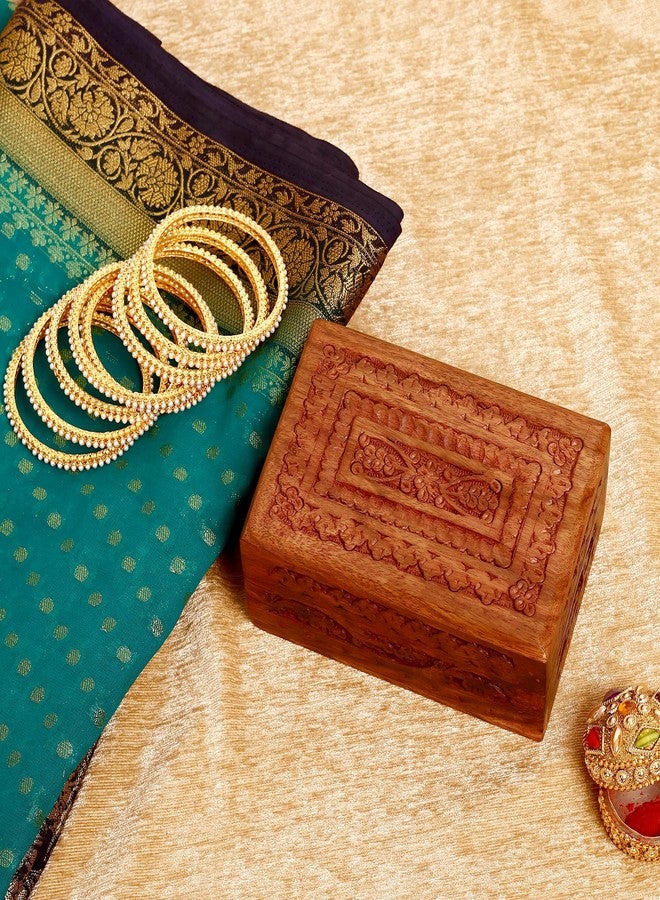 Voila Handmade Wooden Jwellery Box|Jwellery Organiser|Unique Wooden Gift Box|Vintage Wooden Box For Jwellery|Closet Decor - Image 5