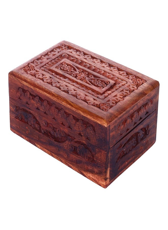 Voila Handmade Wooden Jwellery Box|Jwellery Organiser|Unique Wooden Gift Box|Vintage Wooden Box For Jwellery|Closet Decor - Image 2