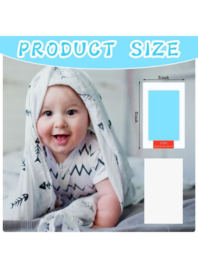 Jexine 30 Pcs Baby Inkless Handprint and Footprint Kit Pet Paw Print Stamp Kit Includes 10 Colors Safe Clean Touch Ink Pad and 20 Card for Newborn Registry Pets Family Printing - Image 2
