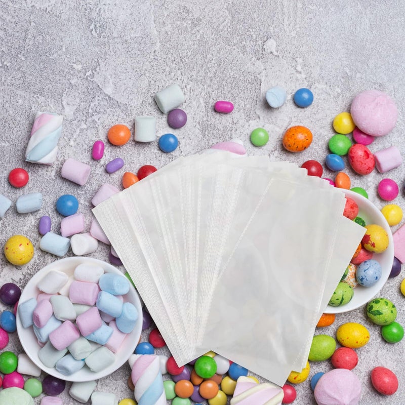 Clear Cellophane Gift Bags 400pcs 15x25cm With Pull Bows And Metal Twist Ties For Candy Cookies Party Treats - Image 5