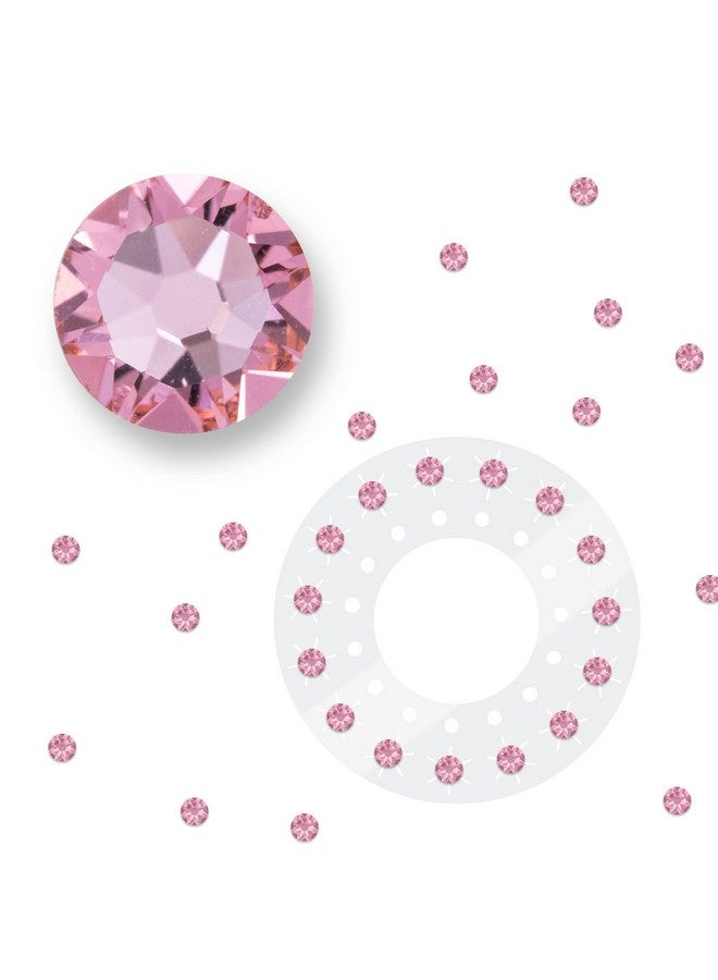 Blinger blinger Crystal Refill Pack | 5 Discs - 75 Precision-Cut Glass Crystals | Styling Tool not included | Light Rose 5 mm - Image 1
