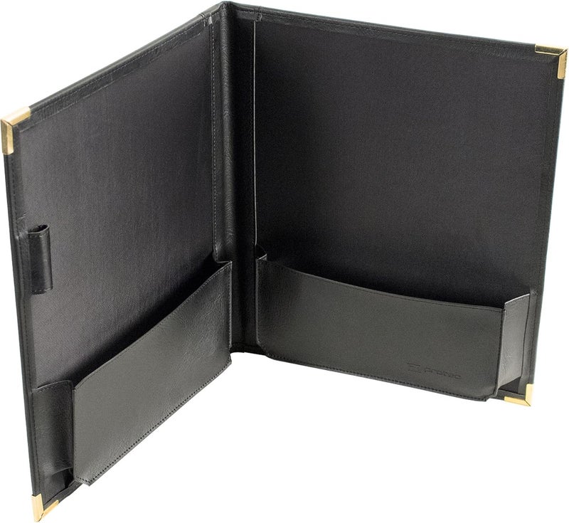 ProTec Leatherette Deluxed Padded Sheet Music Folder with Brass Corners, Model F2BK - Image 2