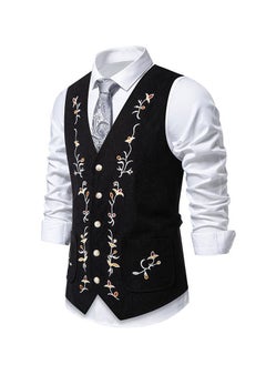KUYING New Fashion Embroidered Single Breasted Suit Vest  - Image 2