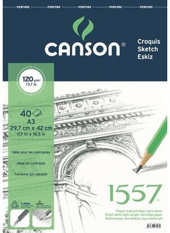 1557 Sketchbook 120 Gr. A3 40 Pages with Top Spiral