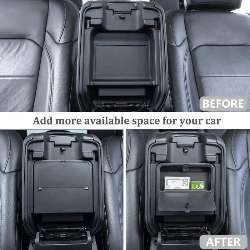 JKCOVER Center Console Hidden Organizer Box Compatible with Jeep Wrangler JL/JLU 4XE and Jeep Gladiator JT 2018-2023 2024 2025 Accessories Armrest Secret Compartment One-Touch Hidden Storageï¼ˆPatent Designï¼‰ - Image 4