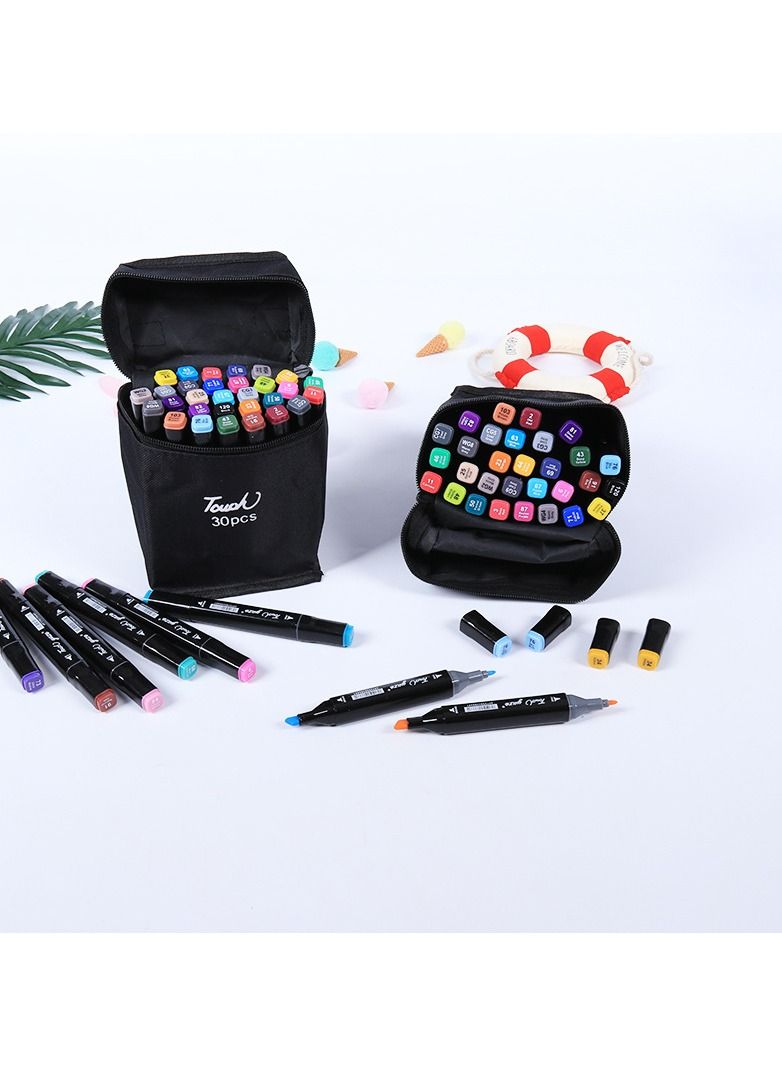 Generic 30 Color Pen Drawing Set Student Double-ended Marker Pen - Image 1