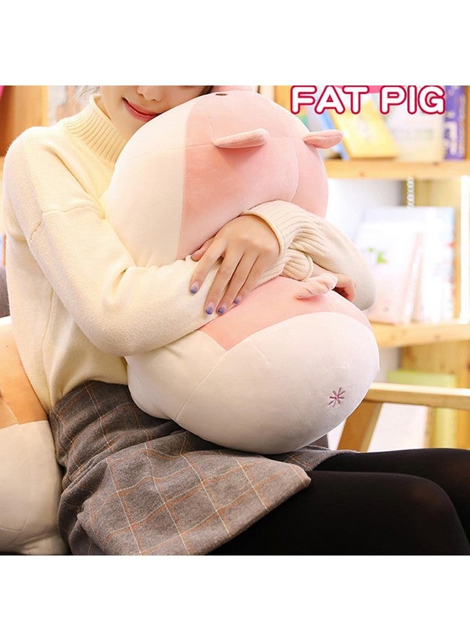 Levenkeness Soft Fat Pig Plush Hugging Pillow,Cute Piggy Stuffed Animal Doll Toy Gifts for Bedding, Kids Birthday, Valentine, Christmas (Pink, 19.7") - Image 4