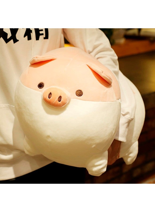 Levenkeness Soft Fat Pig Plush Hugging Pillow,Cute Piggy Stuffed Animal Doll Toy Gifts for Bedding, Kids Birthday, Valentine, Christmas (Pink, 19.7") - Image 2