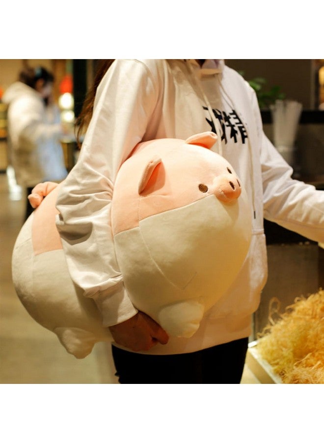 Levenkeness Soft Fat Pig Plush Hugging Pillow,Cute Piggy Stuffed Animal Doll Toy Gifts for Bedding, Kids Birthday, Valentine, Christmas (Pink, 19.7") - Image 3