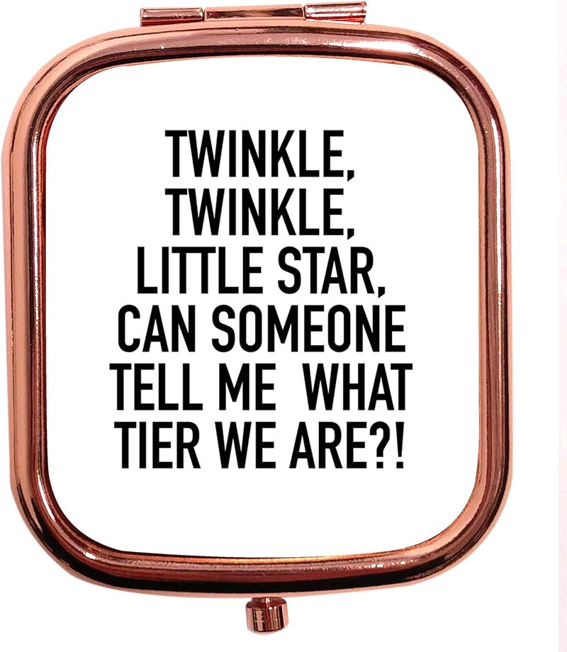Rose Gold Square Compact Mirror Twinkle Twinkle Little Star Does Anyone Know What Tier We Are