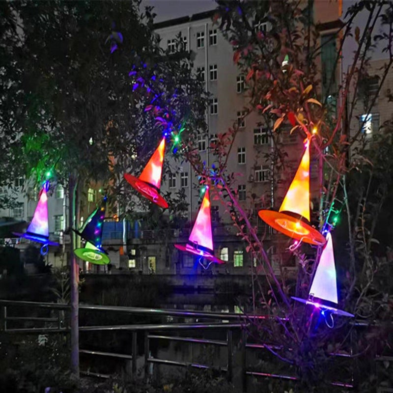 Halloween Hat Ghost Festival Party Decoration Props Led Luminous Witch Hat Magician Witch Hat Wizard Hat - Image 4