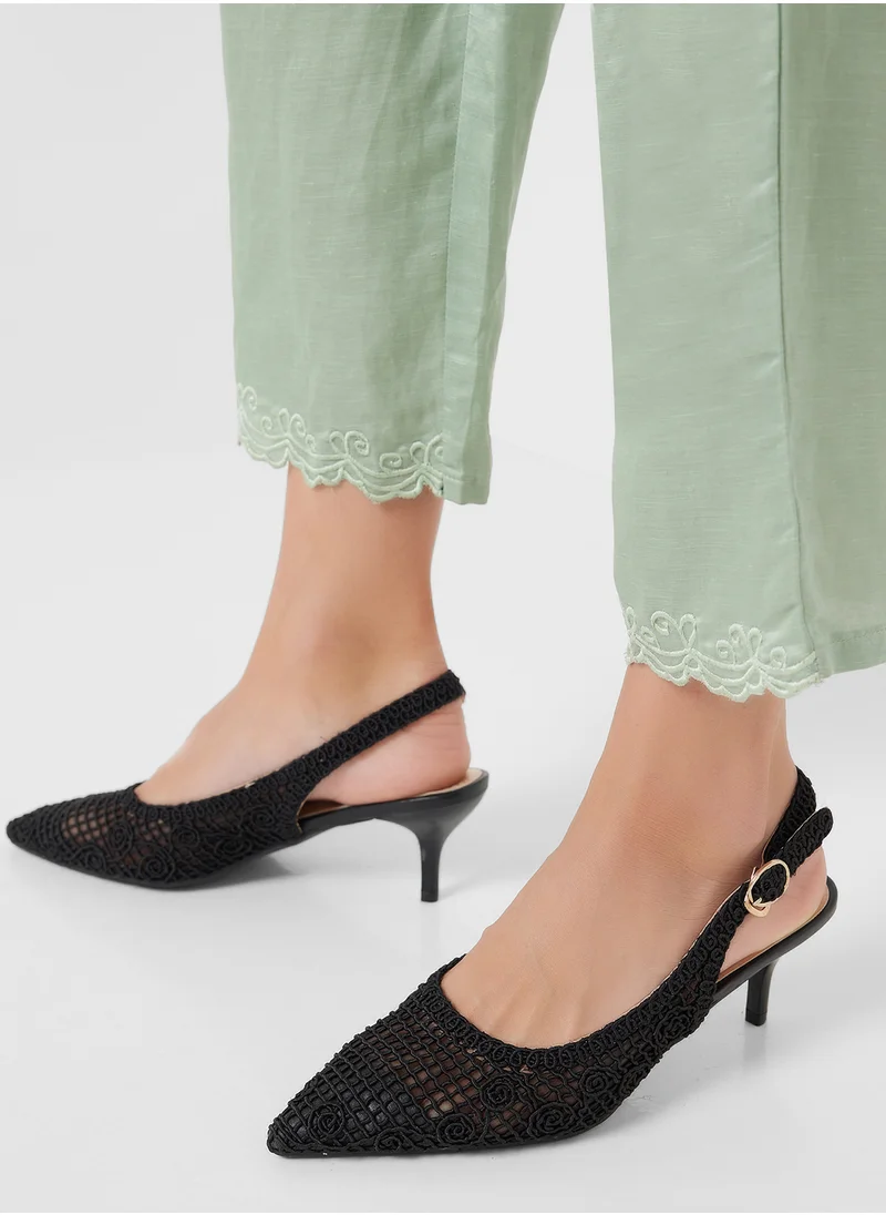 GRASS Sling Back Summer Pump