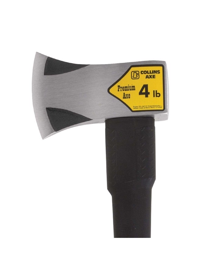 Collins Fiberglass Handle Single Bit Splitting Axe Black and Yellow 4 Pound 7598584  - Image 2