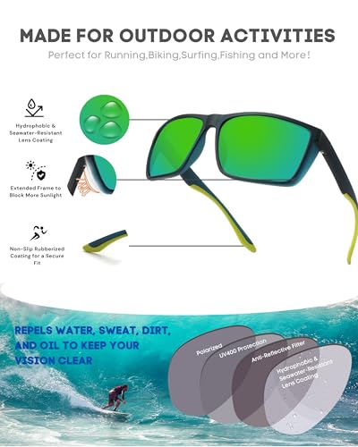 PRIVEL XXL Size Extra Large 159MM Sport Polarized Sunglasses for Big Wide Heads Men TR90 Outdoor Cycling Running Fishing Glasses (PMX006P-1) - Image 3