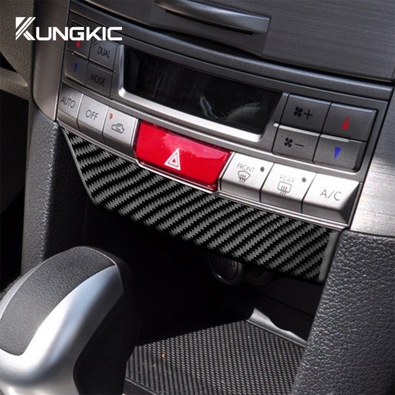 Real Soft Carbon Fiber Sticker For Subaru Legacy Outback 2010 2011 2012 2013 2014 LHD RHD Car Cigarette Lighter Panel Trim - Image 4