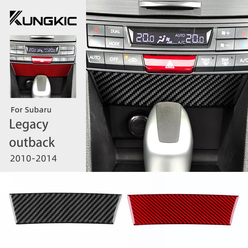 Real Soft Carbon Fiber Sticker For Subaru Legacy Outback 2010 2011 2012 2013 2014 LHD RHD Car Cigarette Lighter Panel Trim - Image 1