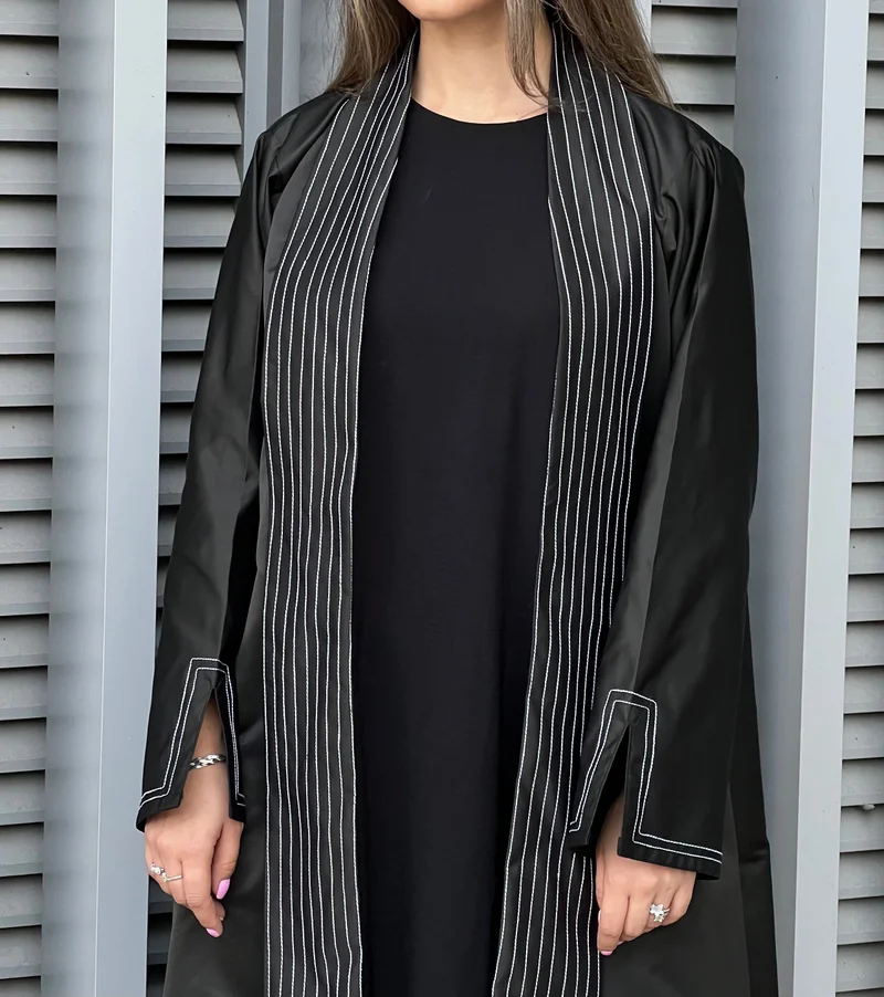 Moistreet  Satin Flared Sleeve Abaya for Women | Best Price UAE