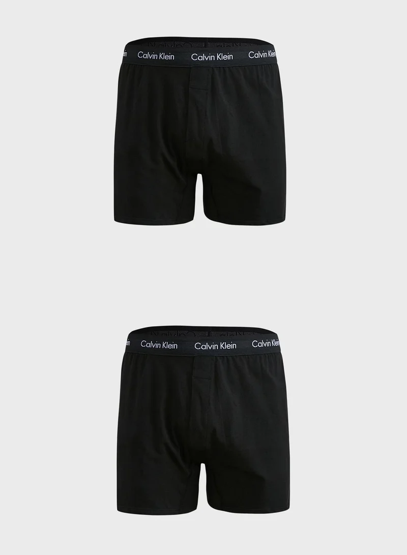 CALVIN KLEIN 2 Pack Logo Band Trunks