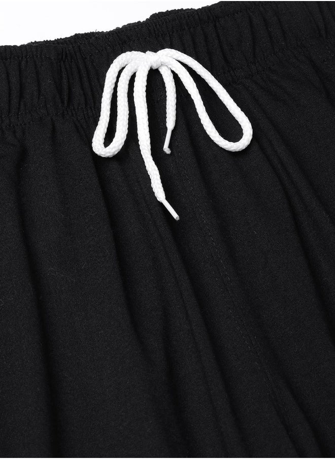 Hubberholme بنطال رياضي نسائي قصير بقصّة Slim Fit باللون الأسود  - Image 1