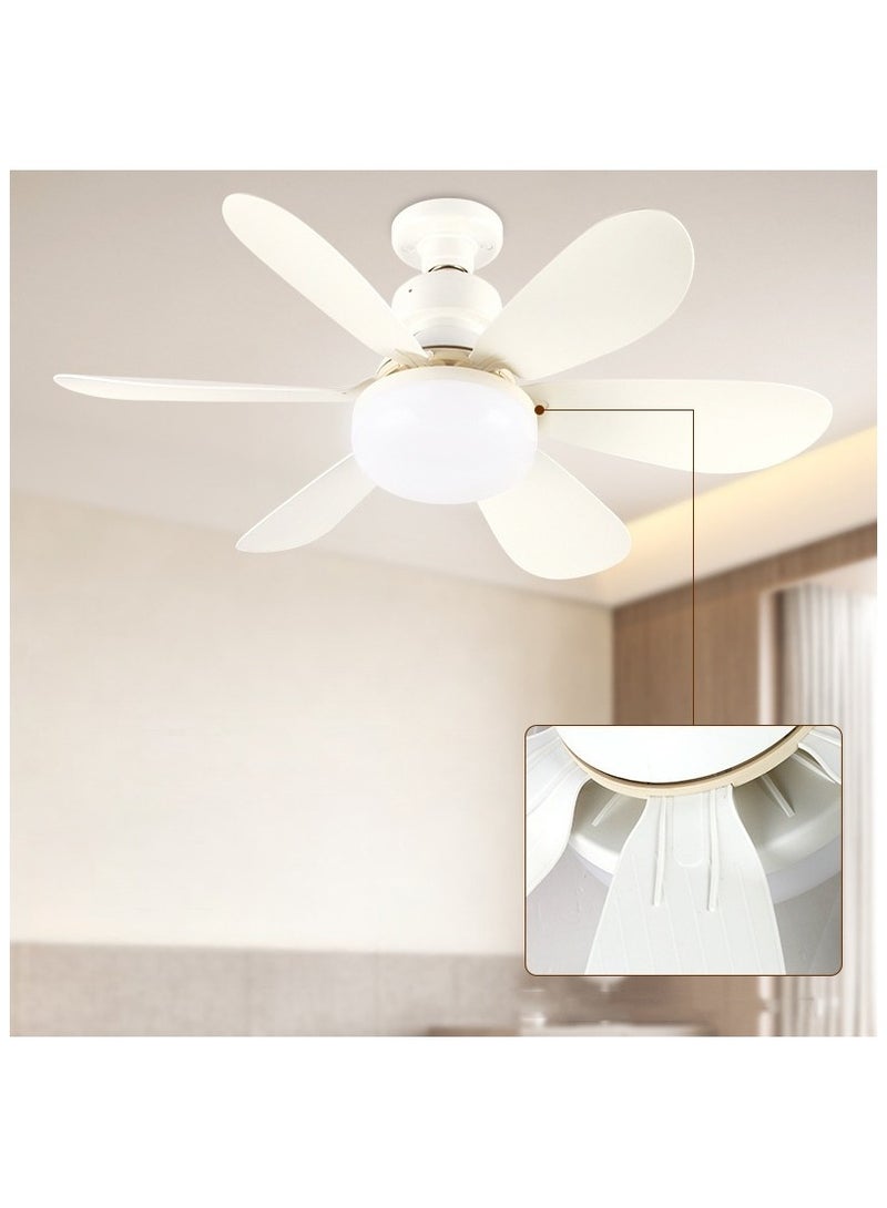 Socket Fan Light with Remote, Screw Ceiling Fans with Lights, E27 Base Light Bulb Fan, 3 Colors 3000K-6500K Dimmable Socket Fan with Light for Garage, Bathroom, Bedroom, Kitchen - Image 3